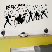 Music Art Rock You Band Wall Stickers Soccer Removable Wall Sticker