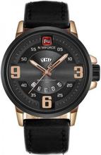 Naviforce Men,s Black Dial Synthetic Band Watch NF9086