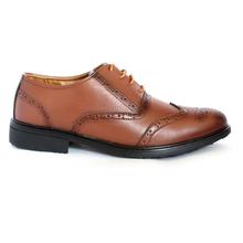 Reddish Brown Dotted Lace Up Formal Shoes For Men-1599