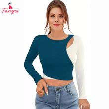 Long Sleeve Casual Crop Top T-Shirt for Women