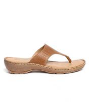 La Briza Cognac V-Strap Sandals For Women (LB1850COG)