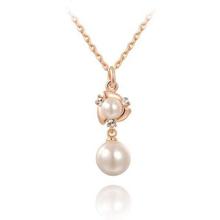 ROXI Christmas Gift Fashion Pearl Necklace- Rose Gold