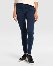 Dark Blue High Waist Elastic Slim Fit Jeans Pant For Women