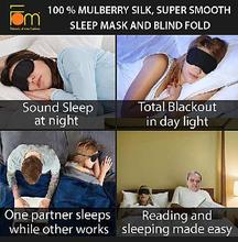 100%25 Mulberry Silk Super Smooth Sleep Mask (Pack of 2)