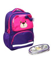 Purple/Pink Polyester Backpack For Girls