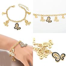 Butterfly Chain Bracelet With Austrian Rhinestone