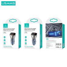 USAMS Car Accessories Interior Factory 72W A+C Wireless Dual Ports Digital Display Car Charger Adapter