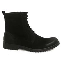 KILOMETER Black Lace Up Lifestyle Boot For Men