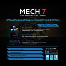 Imperion Mech 7 KG-M07R Compact 87Keys RGB Gaming Mechanical Keyboard- Kailh Switch