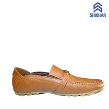 Shikhar Slip On Apron Tip Leather Shoes For Men (33020)- Brown