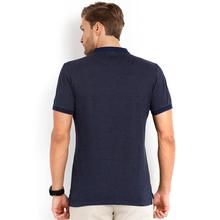 Indian Terrain Striped Regular Fit Polo T-shirts – Navy Blue