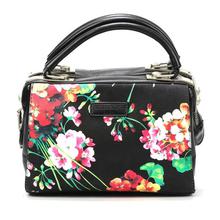 Black Floral Handled Sling Bag For Women