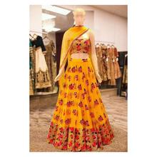 Beautiful Mono Net designer Lehenga For Women-Yellow