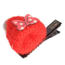 Red Bow Beanie Design Hair Clip For kids