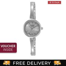 Titan 2553SM02 White Dial Stainless Steel Strap Watch For Women