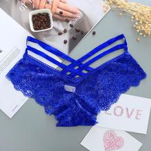 Sexy Panties Women Lace Low-rise Solid Sexy Briefs Female Underwear Pant Ladies Cross strap lace Lingerie Women G String Thong