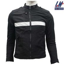 KILOMETER Black/White Zippered Jacket For Men - KM701