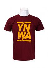 Wosa -Y.N.W.A Maroon  Printed T-shirt For Men