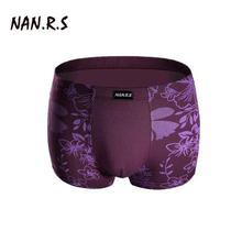 NANRS Brand Hot Sale Solid/Floral Classic Bamboo Mens Underwear Boxer Sexy Underwear Men Underwear Boxer Shorts