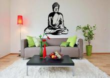 A7 - Gautam Buddha Decorative Wall Sticker - 61cm*76cm - Black