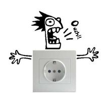 Ouch Funny Man Sticker For Light Switch Wall Outlets