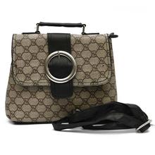 Brown Buckle Lock Cross Body Bag For Women