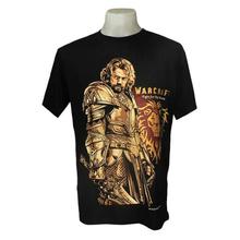 Black Half Sleeve War-Craft Printed T-Shirt For Men