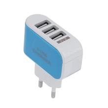 5V 2A EU Standard Plug Charger Adapter 100-240V 3 USB Hub Port Power Supply Charging Plug Socket Travel Charge For Mobile Phones