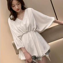 CHINA SALE-   Chiffon shirt women's summer fat mm women