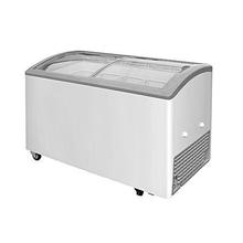 Golden Curved Glass Freezer 328L