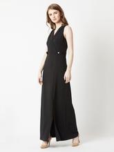 Bite The Bullet Wrap Maxi Dress Black  For Women