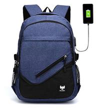 Fur Jaden Navy Casual Backpack with USB Charging Port and