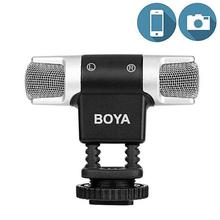 BOYA BY-MM3 Mini Condenser Stereo Shotgun Multipurpose Microphone for iPhone 8/8 plus/7/7 Plus/iPad Air/Laptop/Windows/DSLR Camera/Camcorders