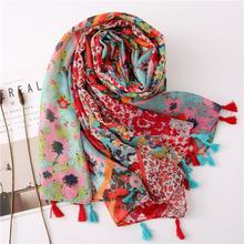 Korean Style Sun Protection Premium Printed Scarves For