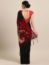 Stylee Lifestyle Black Ikkat Silk Jacquard Saree-2142
