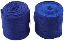 Cotton Boxing Hand Wrap (275 Cm) Boxing Hand Wrap Boxing Mexican Stretch / Handwraps / Spandex Bands / Hand Bandage / Protectors / Muay Thai/Mma / Kick Boxing / Cross Fit / Aerobics / (Free Size) Blue Color
