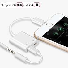 2 in 1 Lightning Adapter Headphone For iPhone X 8/8/7/7 Plus