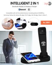 Intelligent 2 In 1 Bluetooth Mobile Phone Wireless Charger Holder