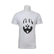 White Printed Round Neck T-Shirt For Men