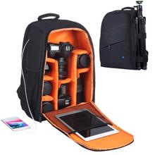 PULUZ Outdoor Portable Waterproof Scratch-Proof Dual Shoulders Backpack Camera Bag, Upgrade Version(Black)
