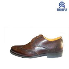 Shikhar Brogue Leather Shoes For Men (804)- Dark Coffee