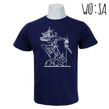 Blue Round Neck Shiva Printed T-Shirt For Men