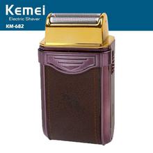 Kemei 682 Electric Shaver  Mini Portable Trimmer Clippers With Mirror Shave Beard Razor Face Care Machine Floating