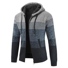 Autumn and winter hooded sweater cardigan men's Korean