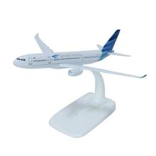 White Garuda Indonesia Aeroplane Desk Showpiece