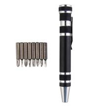 Multifunction 8 In 1 Mini Aluminum Precision Pen Screw Driver Screwdriver Set Repair Tools Kit for Cell Phone Hand tool Set