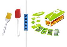 Combo of Silicone Basting Spatula + Slicer & Dicer