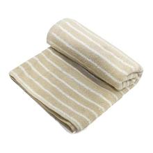 Light Brown/White Medium Sized Cotton Bath Towel