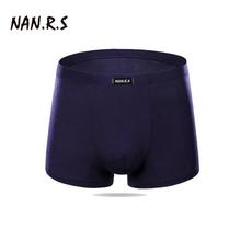 NANRS Brand Hot Sale Solid/Floral Classic Bamboo Mens Underwear Boxer Sexy Underwear Men Underwear Boxer Shorts