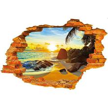 Sunset On Beach Printed wall sticker